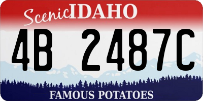 ID license plate 4B2487C