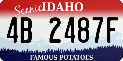 ID license plate 4B2487F