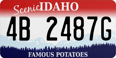 ID license plate 4B2487G