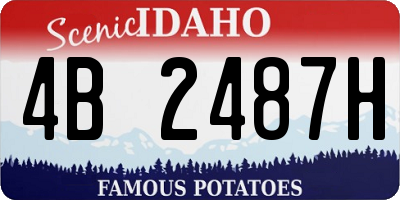 ID license plate 4B2487H