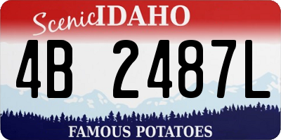 ID license plate 4B2487L