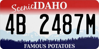 ID license plate 4B2487M