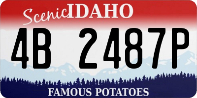 ID license plate 4B2487P