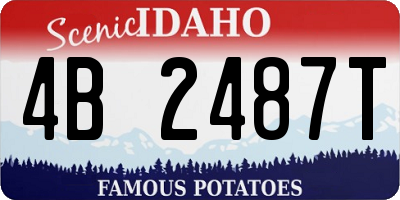 ID license plate 4B2487T