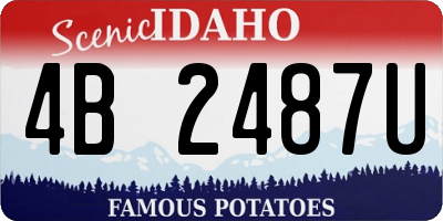ID license plate 4B2487U