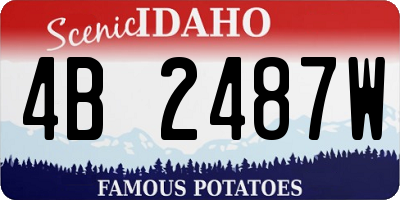ID license plate 4B2487W