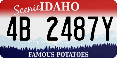 ID license plate 4B2487Y