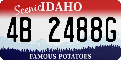 ID license plate 4B2488G