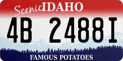 ID license plate 4B2488I