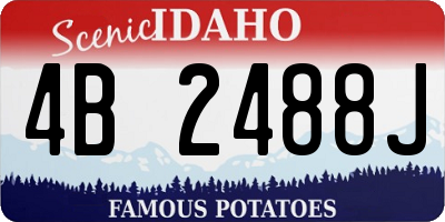 ID license plate 4B2488J