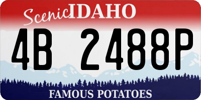 ID license plate 4B2488P