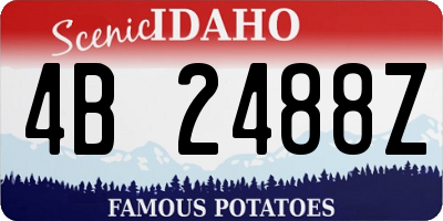 ID license plate 4B2488Z