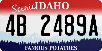ID license plate 4B2489A