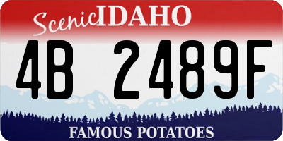 ID license plate 4B2489F