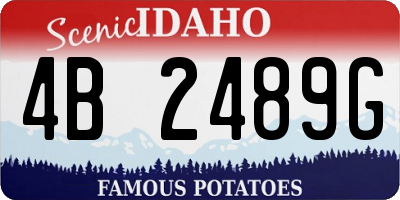 ID license plate 4B2489G