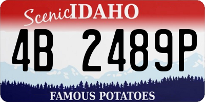 ID license plate 4B2489P