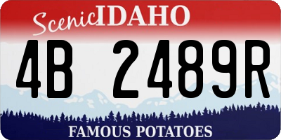 ID license plate 4B2489R