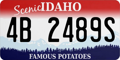 ID license plate 4B2489S
