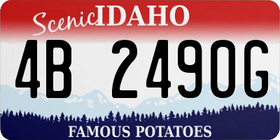 ID license plate 4B2490G