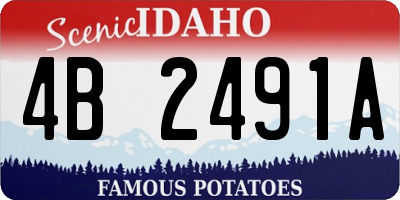 ID license plate 4B2491A