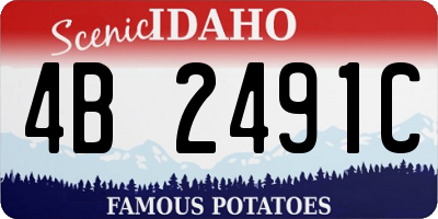 ID license plate 4B2491C