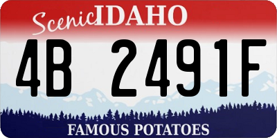 ID license plate 4B2491F