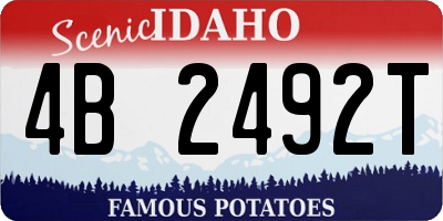 ID license plate 4B2492T