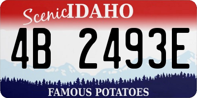 ID license plate 4B2493E