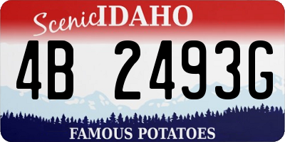 ID license plate 4B2493G