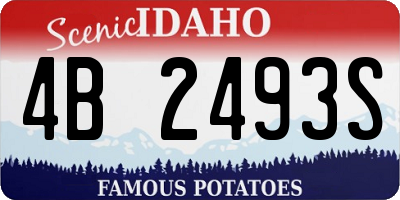 ID license plate 4B2493S