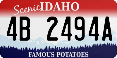 ID license plate 4B2494A