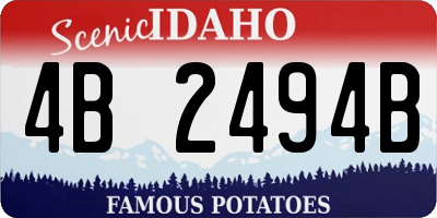 ID license plate 4B2494B