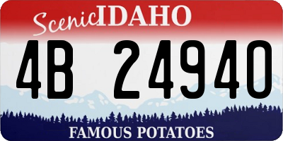ID license plate 4B2494O