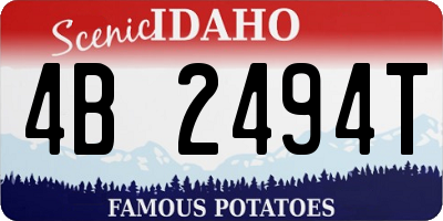 ID license plate 4B2494T