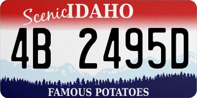 ID license plate 4B2495D