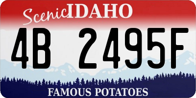 ID license plate 4B2495F