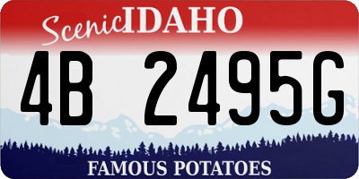 ID license plate 4B2495G