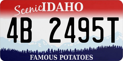 ID license plate 4B2495T