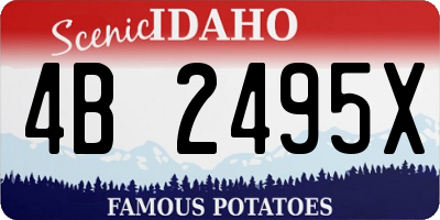 ID license plate 4B2495X