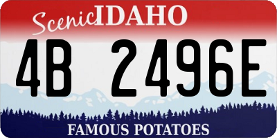 ID license plate 4B2496E