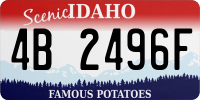 ID license plate 4B2496F