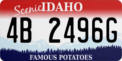 ID license plate 4B2496G