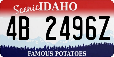 ID license plate 4B2496Z