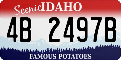 ID license plate 4B2497B