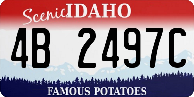 ID license plate 4B2497C