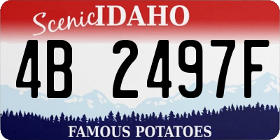 ID license plate 4B2497F