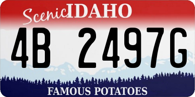 ID license plate 4B2497G