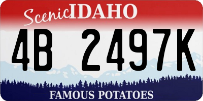 ID license plate 4B2497K