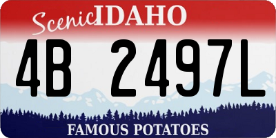 ID license plate 4B2497L