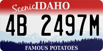 ID license plate 4B2497M